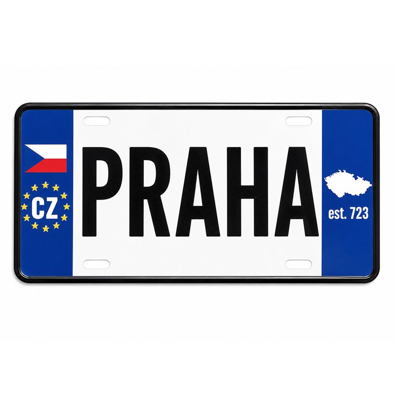 GiftyCity plechová značka Praha