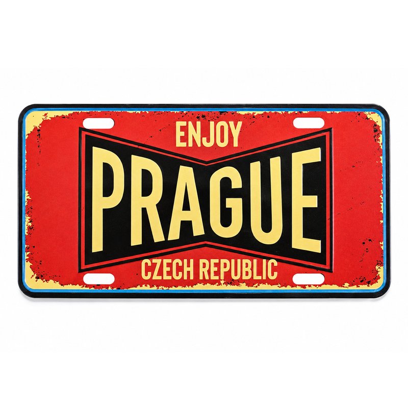 GiftyCity plechová značka Enjoy Prague