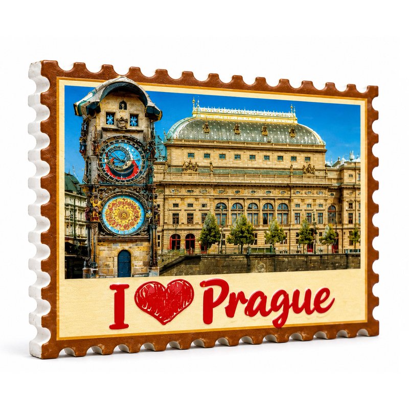 GiftyCity 3D keramická magnetka Prague