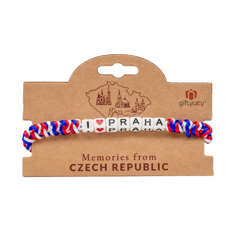 GiftyCity korálkový náramek I Love Praha